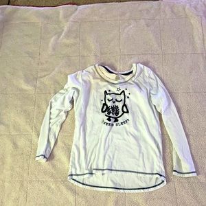 Secret treasures white owl night shirt long sleeve